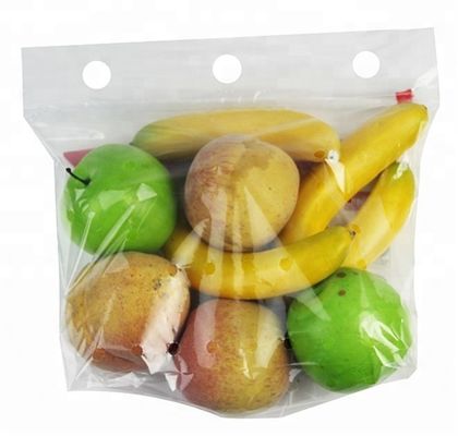 Perlindungan Biodegradable Buah Dan Sayuran Kemasan Tas Ritsleting Plastik Bening